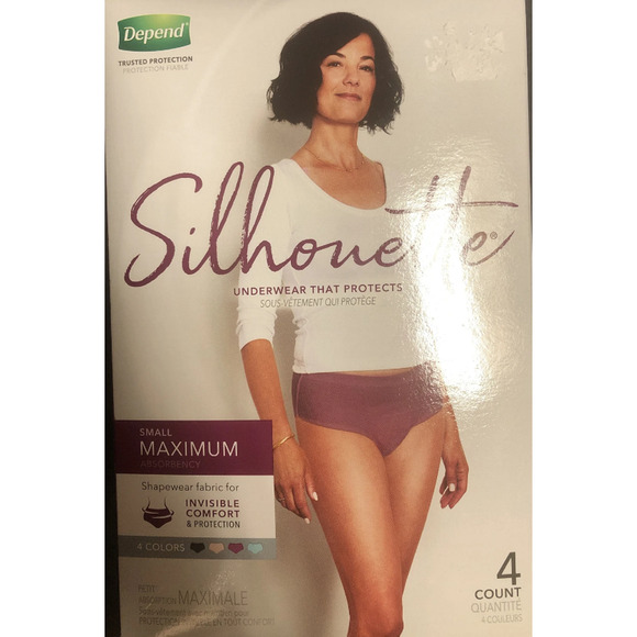 Depend Silhouette Incontinence Underwear SMALL MAXIMUM 4 colors NEW OPEN BOX - Picture 1 of 5
